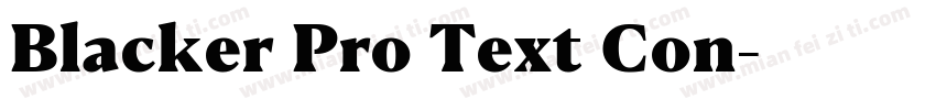 Blacker Pro Text Con字体转换